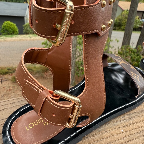 LV Monogram Gladiator Sandals - Women's 12 Size 44 (Read Description) - Picture 5 of 8